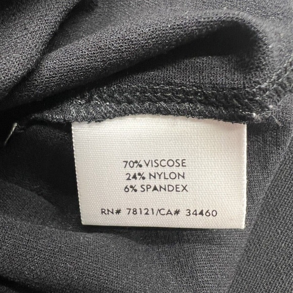 Eileen Fisher Pant Women PP Black Stretch Crepe PullOn Washable Straight Leg - Picture 6 of 11